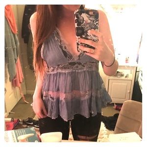 Free People lace blouse